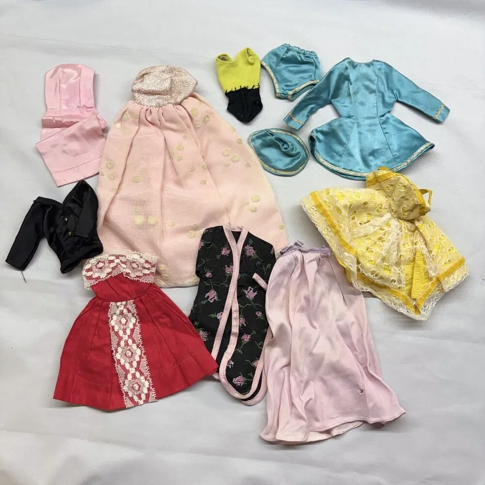 60s-80s Barbie and doll Clone Clothes Lot for Display, Repair , TLC READ
